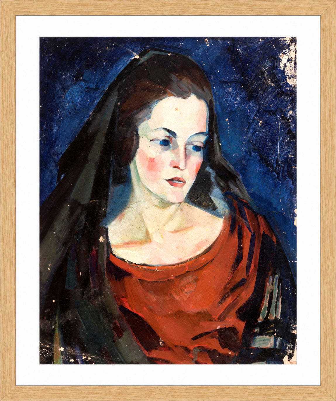 Portrait of a Woman (1923–1924) by Konrad Mägi — oak frame