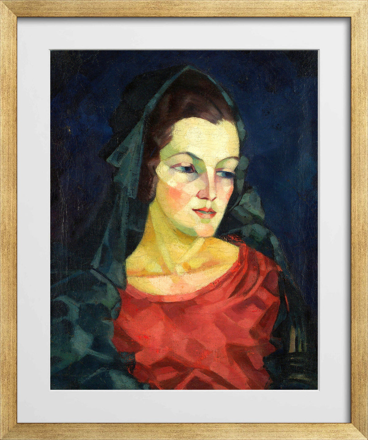 Portrait of Ludmilla Allik (1923–1924) by Konrad Mägi — gold frame