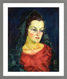 Portrait of Ludmilla Allik (1923–1924) by Konrad Mägi — light grey frame