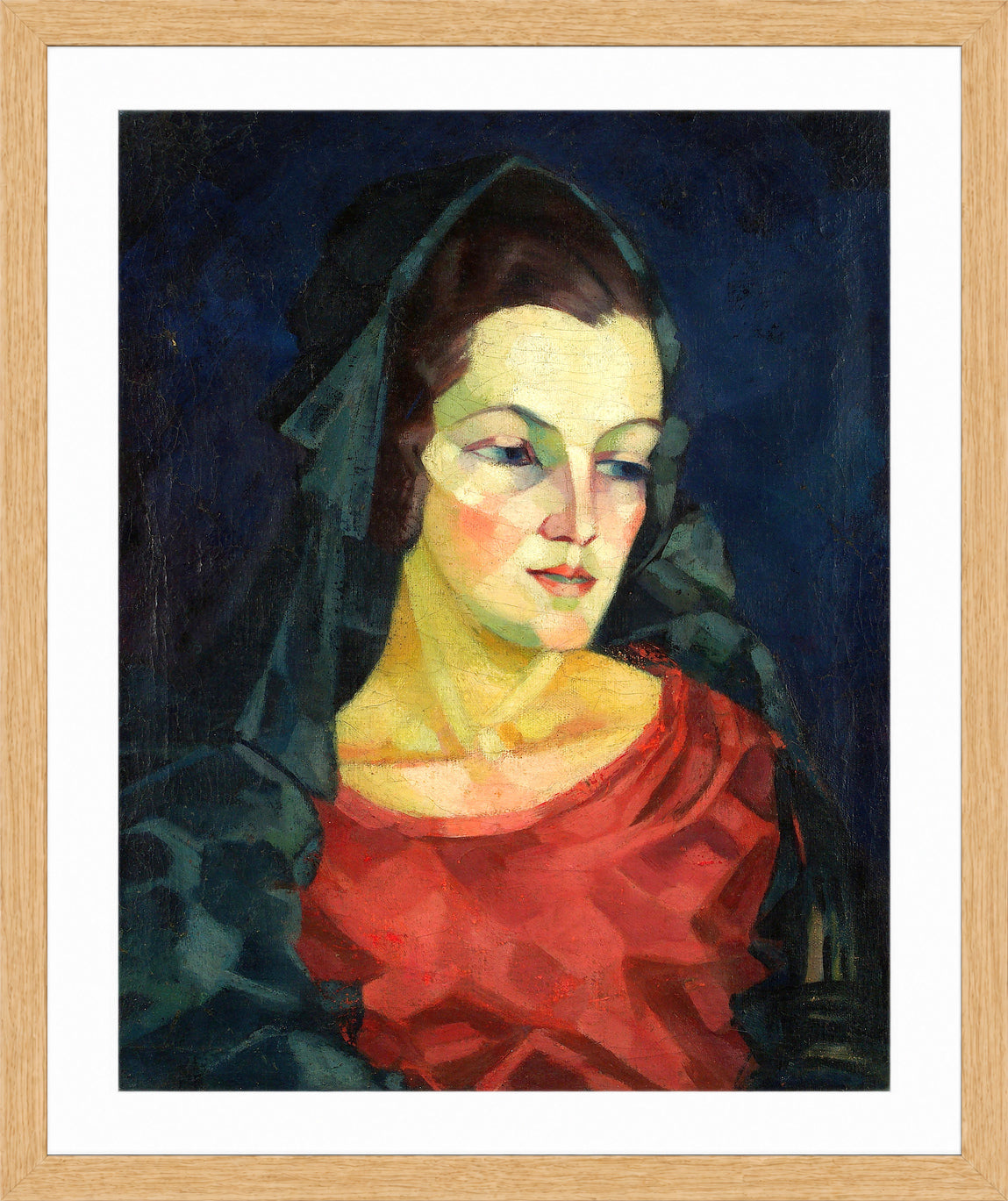Portrait of Ludmilla Allik (1923–1924) by Konrad Mägi — oak frame