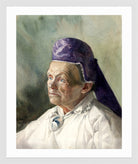 Portrait of a Woman in a Bonnet (1900) by Konrad Mägi — white frame