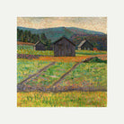 Norwegian Landscape — Wooden Buildings (1908–1910) by Konrad Mägi — rolled canvas