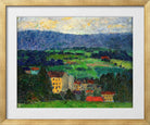 Norwegian Landscape — Village (1908–1910) by Konrad Mägi — gold frame
