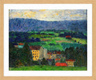 Norwegian Landscape — Village (1908–1910) by Konrad Mägi — oak frame