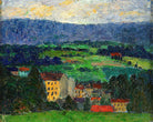 Norwegian Landscape — Village (1908–1910) by Konrad Mägi — unframed