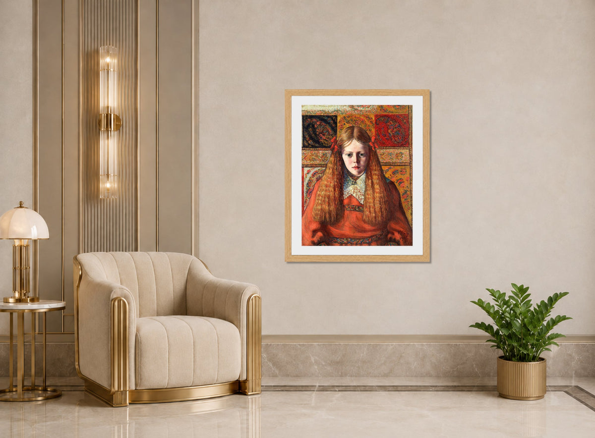 Portrait of a Norwegian Girl (1909) by Konrad Mägi — art deco roomset