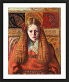Portrait of a Norwegian Girl (1909) by Konrad Mägi — black frame