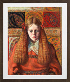 Portrait of a Norwegian Girl (1909) by Konrad Mägi — brown frame