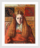 Portrait of a Norwegian Girl (1909) by Konrad Mägi — white frame