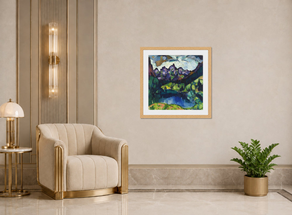 Oberstdorf Landscape (1922) by Konrad Mägi — art deco roomset