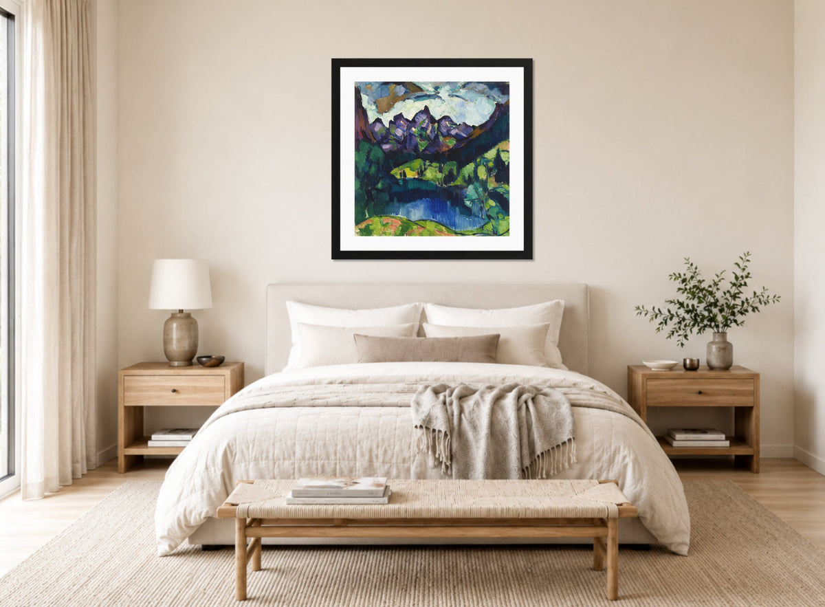 Oberstdorf Landscape (1922) by Konrad Mägi — bedroom