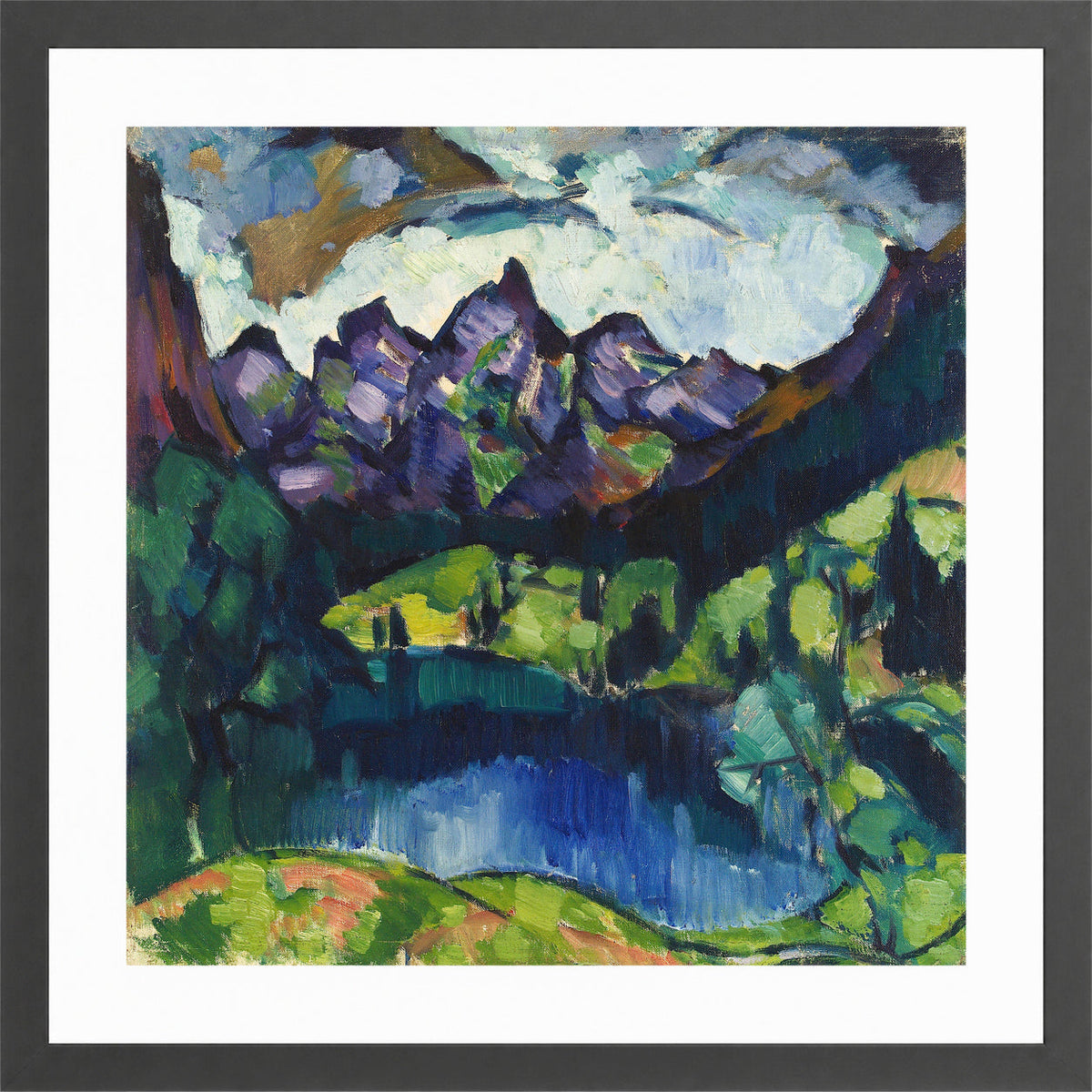 Oberstdorf Landscape (1922) by Konrad Mägi — dark grey frame