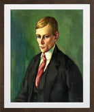 Portrait of a Man (1917–1918) by Konrad Mägi — brown frame