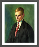 Portrait of a Man (1917–1918) by Konrad Mägi — dark grey frame