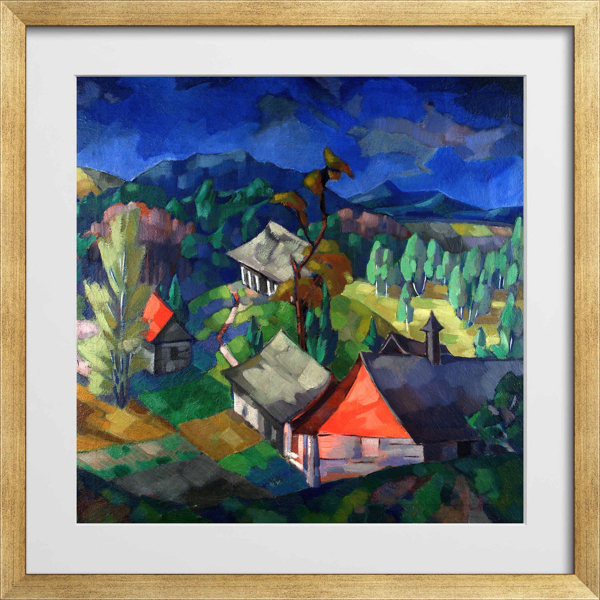 Lake Saadjärv Landscape (1923) by Konrad Mägi — gold frame