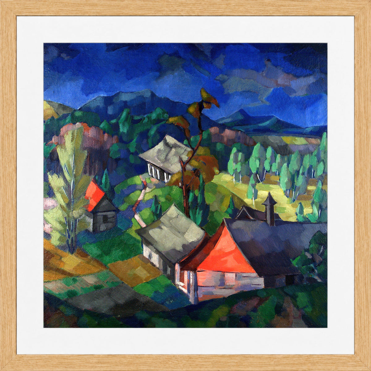 Lake Saadjärv Landscape (1923) by Konrad Mägi — oak frame