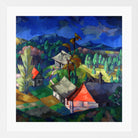 Lake Saadjärv Landscape (1923) by Konrad Mägi — white frame