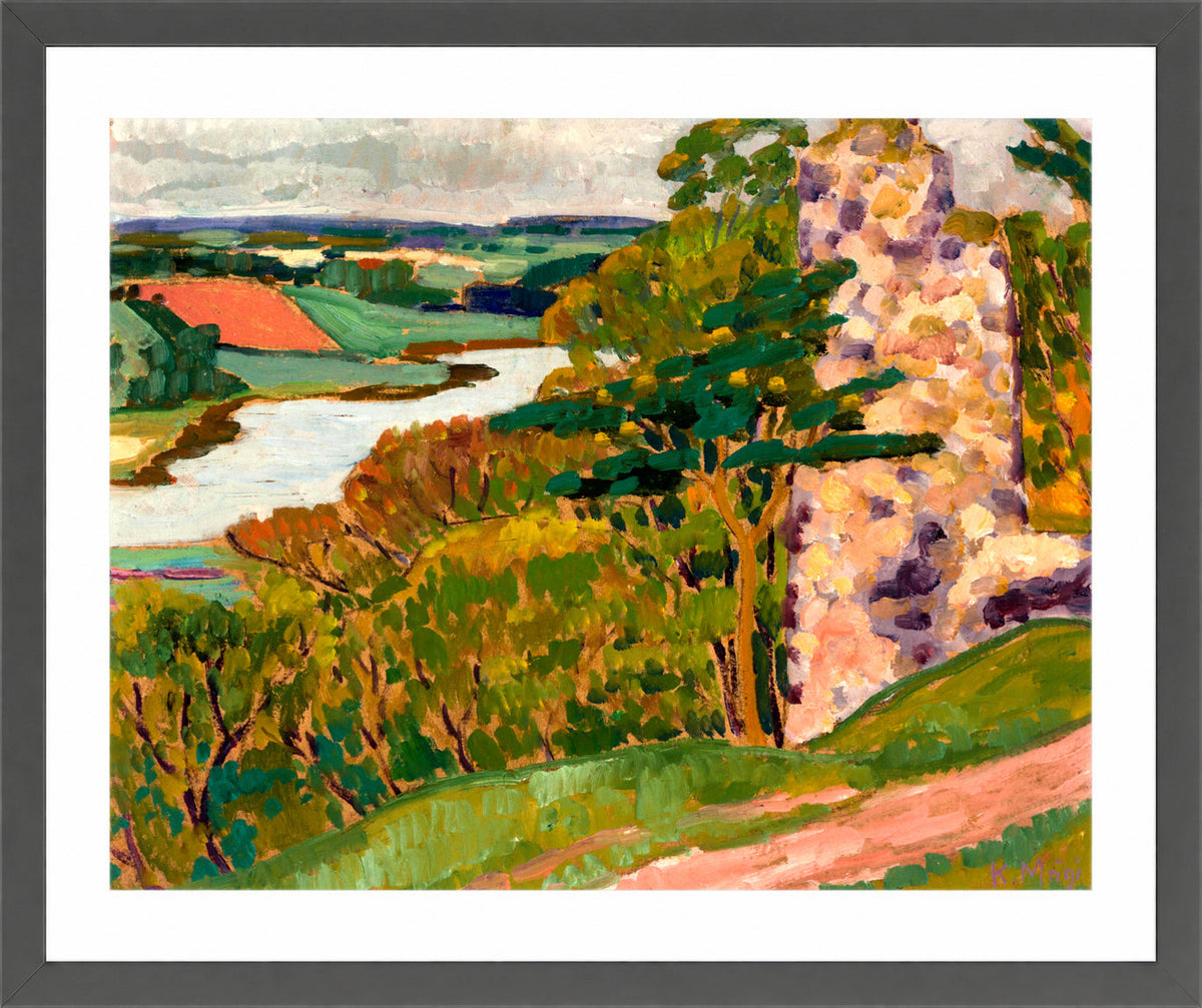 Autumn Landscape (1915–1916) by Konrad Mägi — dark grey frame