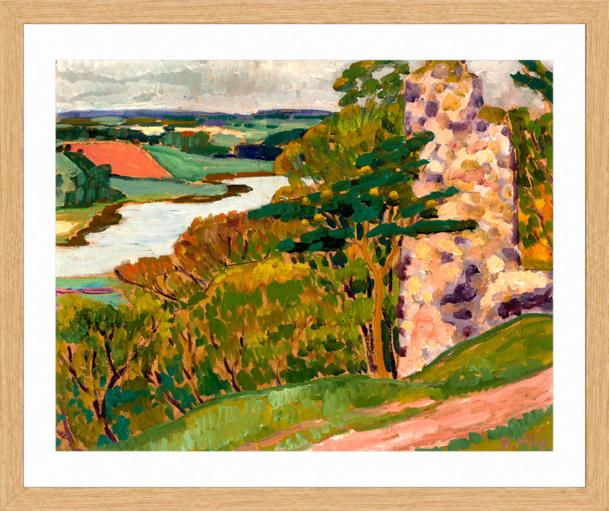 Autumn Landscape (1915–1916) by Konrad Mägi — oak frame