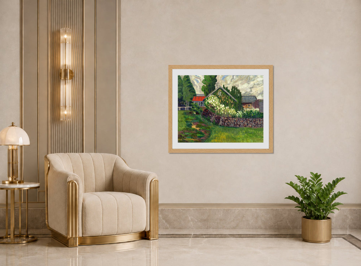 Farm Landscape (1908–1910) by Konrad Mägi — art deco roomset
