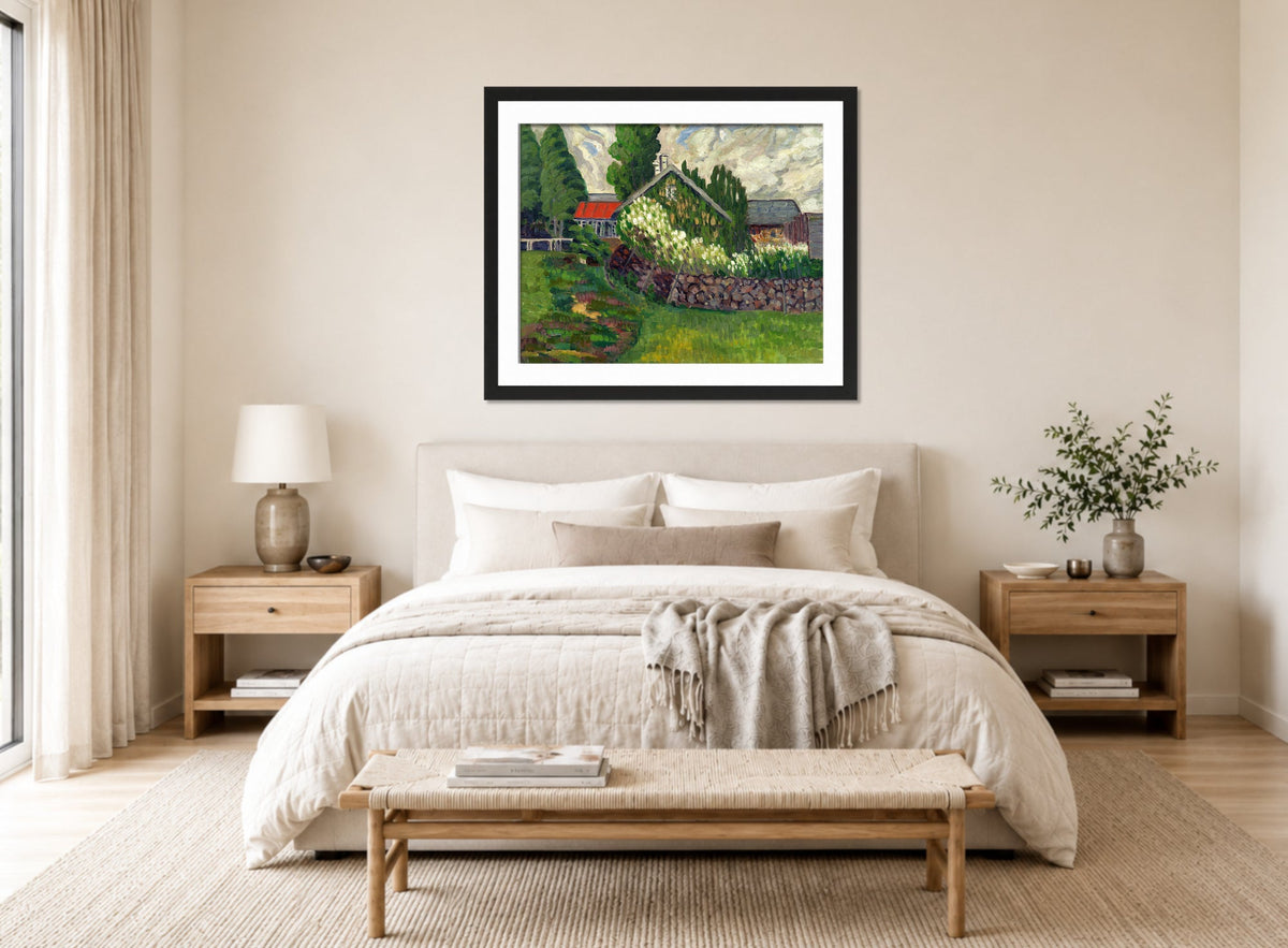 Farm Landscape (1908–1910) by Konrad Mägi — bedroom