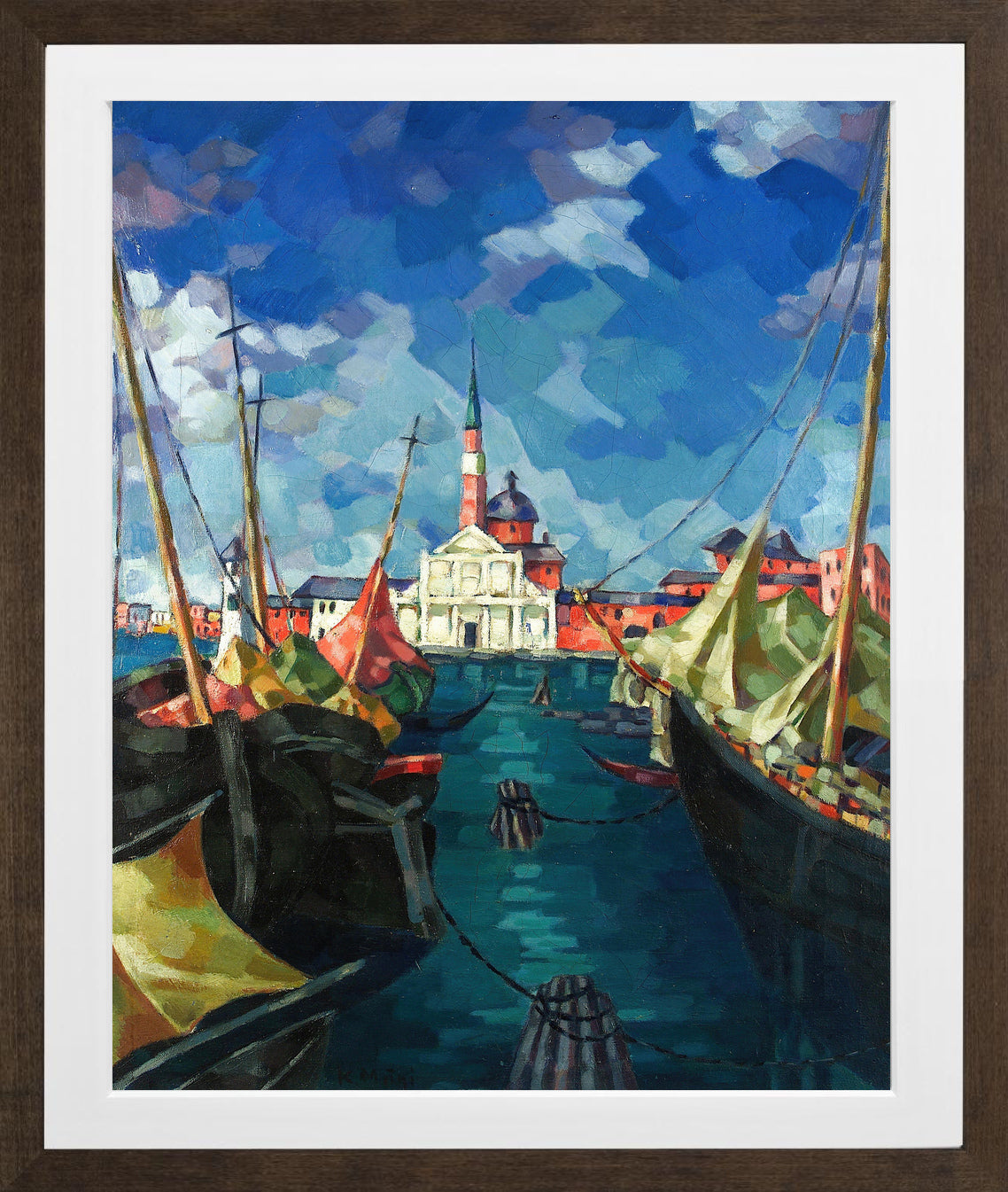 Venice (1922–1923) by Konrad Mägi — brown frame
