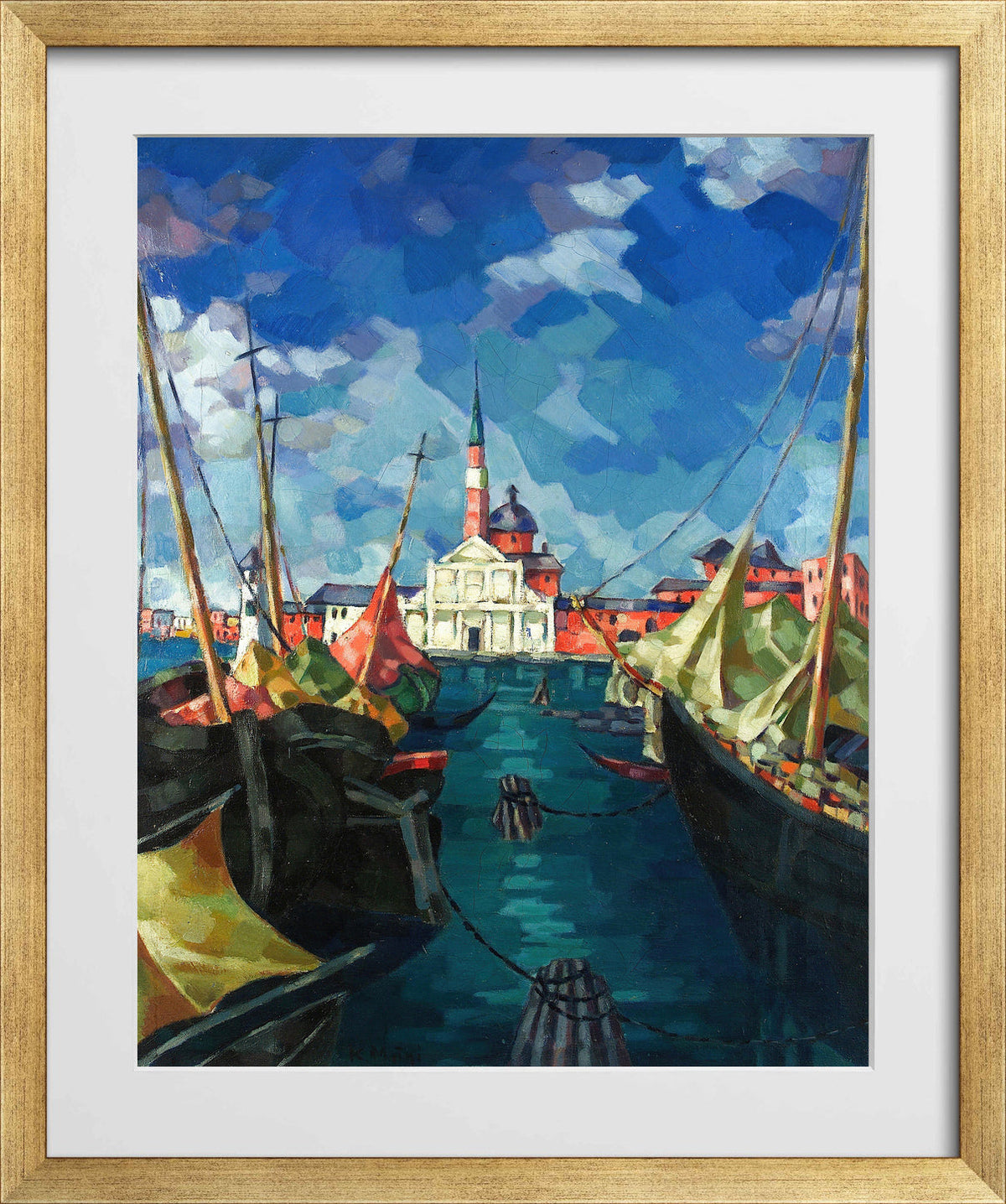 Venice (1922–1923) by Konrad Mägi — gold frame