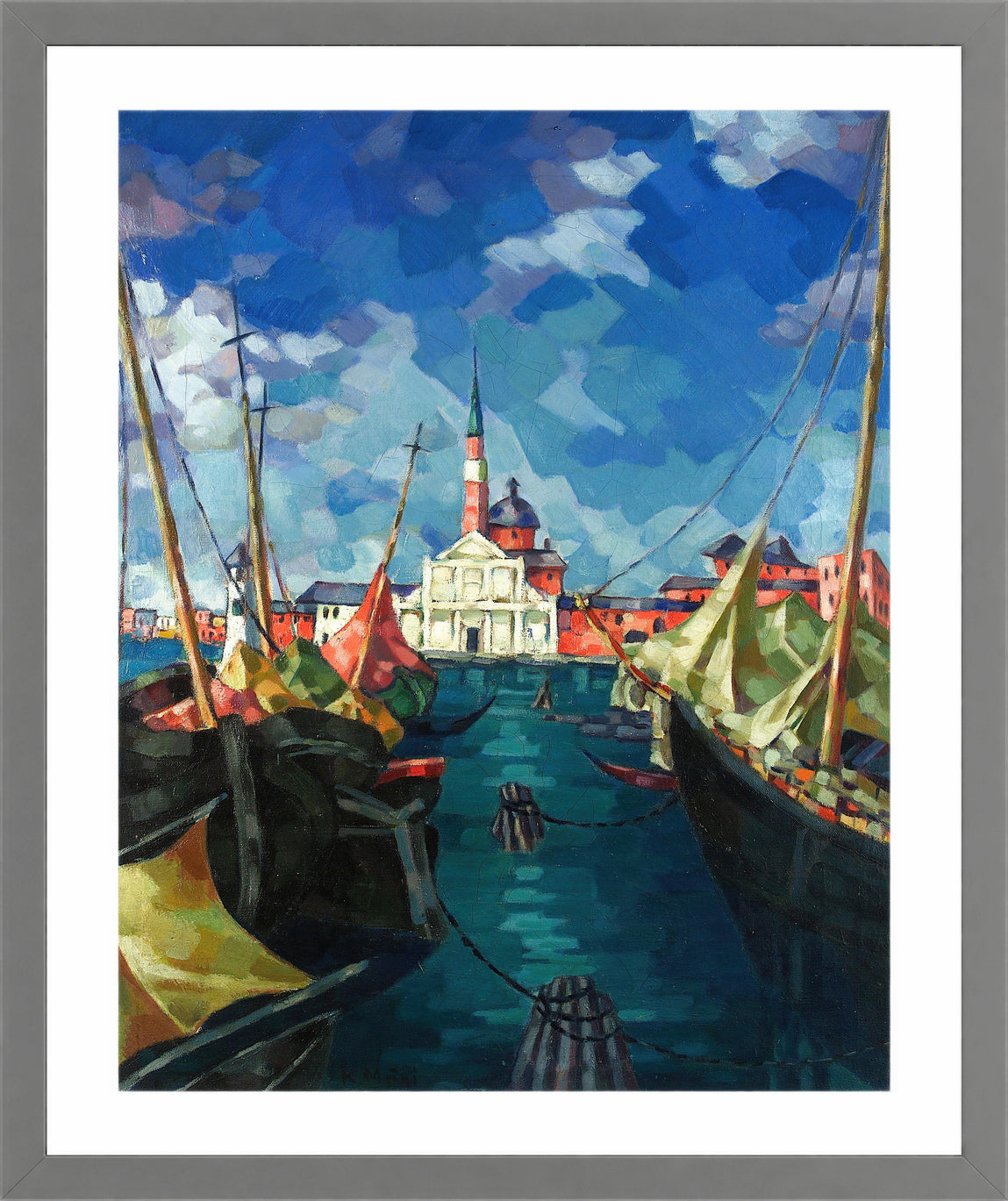 Venice (1922–1923) by Konrad Mägi — light grey frame