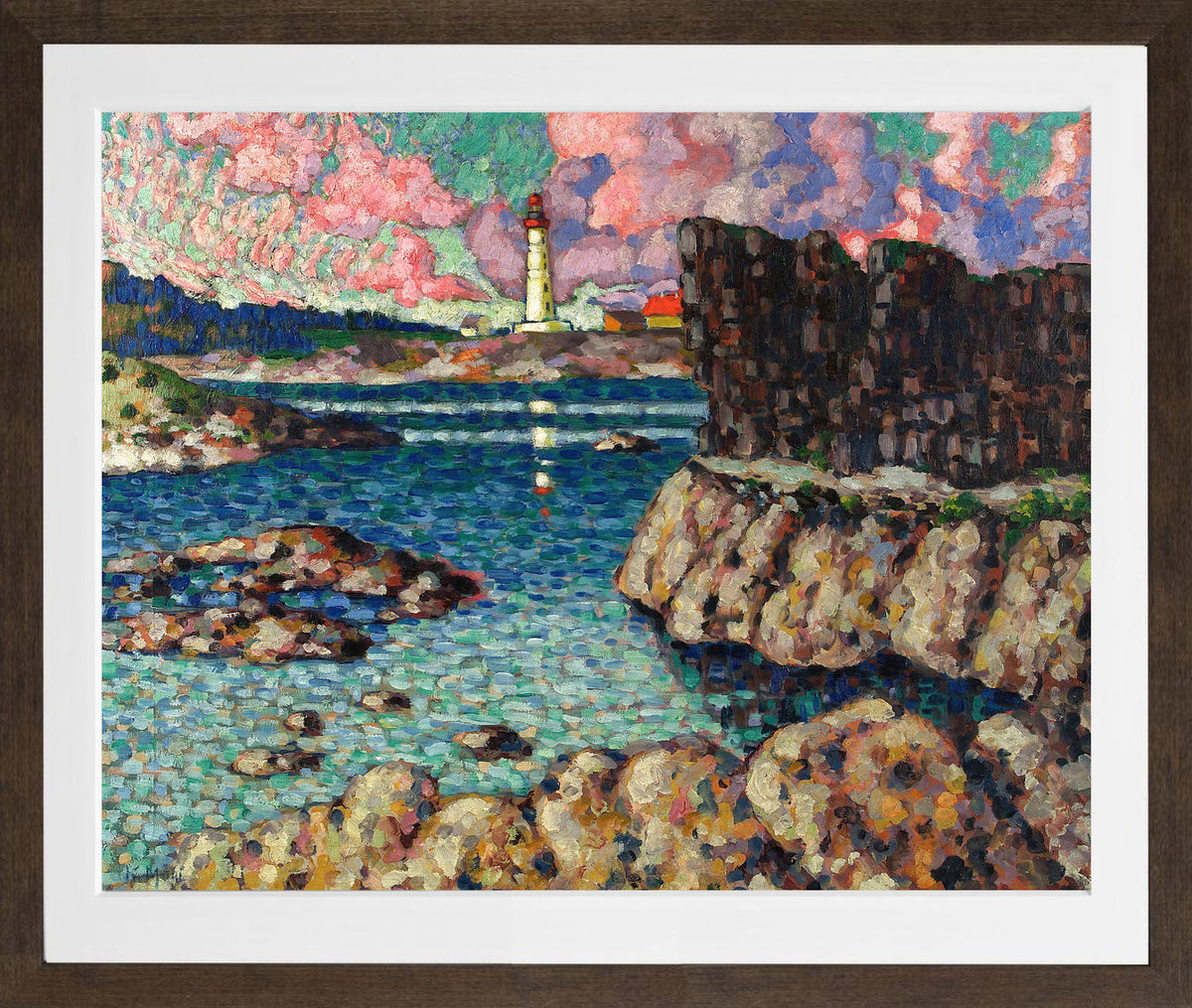 Vilsandi Landscape (1913–1914) by Konrad Mägi — brown frame