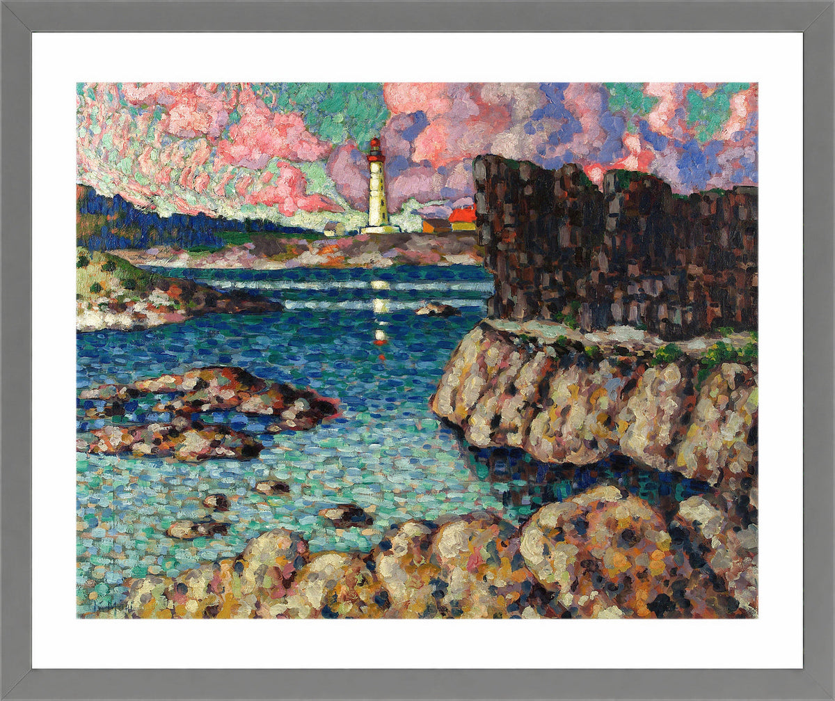 Vilsandi Landscape (1913–1914) by Konrad Mägi — light grey frame