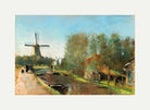 By the Canal, Holland (1913) by Lesser Ury — rolled canvas