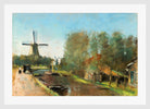 By the Canal, Holland (1913) by Lesser Ury — white frame