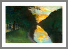 By the Landwehr Canal, Berlin (1920s) by Lesser Ury — light grey frame