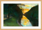 By the Landwehr Canal, Berlin (1920s) by Lesser Ury — oak frame