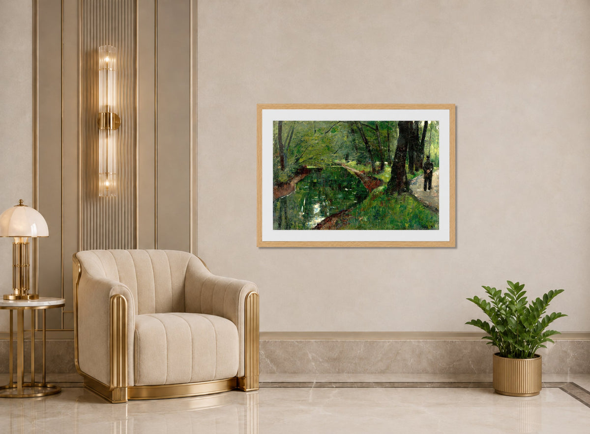 At the Neuer See, Berlin Tiergarten (1889) by Lesser Ury — art deco roomset