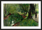 At the Neuer See, Berlin Tiergarten (1889) by Lesser Ury — black frame