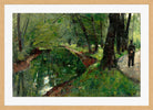 At the Neuer See, Berlin Tiergarten (1889) by Lesser Ury — oak frame