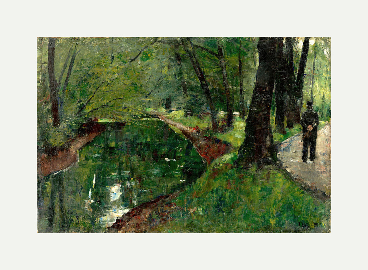 At the Neuer See, Berlin Tiergarten (1889) by Lesser Ury — rolled canvas
