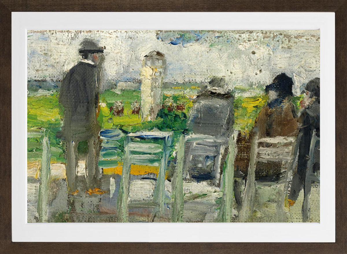 At the Races by Lesser Ury — brown frame