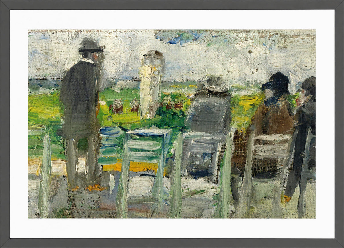 At the Races by Lesser Ury — dark grey frame