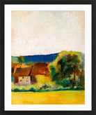 Farmhouses (1900–1910) by Lesser Ury — black frame