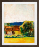 Farmhouses (1900–1910) by Lesser Ury — brown frame