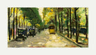 Berlin Street in Sunshine (1920s) by Lesser Ury — rolled canvas