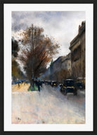 Berlin Street in Autumn, Hotel Adlon (1920) by Lesser Ury — black frame
