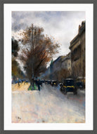 Berlin Street in Autumn, Hotel Adlon (1920) by Lesser Ury — dark grey frame