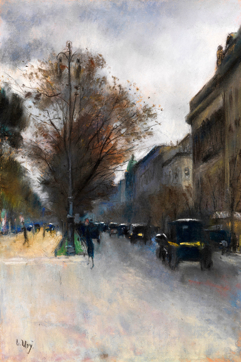 Berlin Street in Autumn, Hotel Adlon (1920) by Lesser Ury — unframed