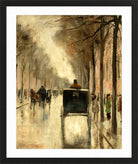 Berlin Street Scene in Late Autumn (c. 1920–1925) by Lesser Ury — black frame