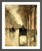Berlin Street Scene in Late Autumn (c. 1920–1925) by Lesser Ury — dark grey frame