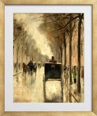 Berlin Street Scene in Late Autumn (c. 1920–1925) by Lesser Ury — gold frame
