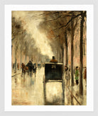 Berlin Street Scene in Late Autumn (c. 1920–1925) by Lesser Ury — white frame